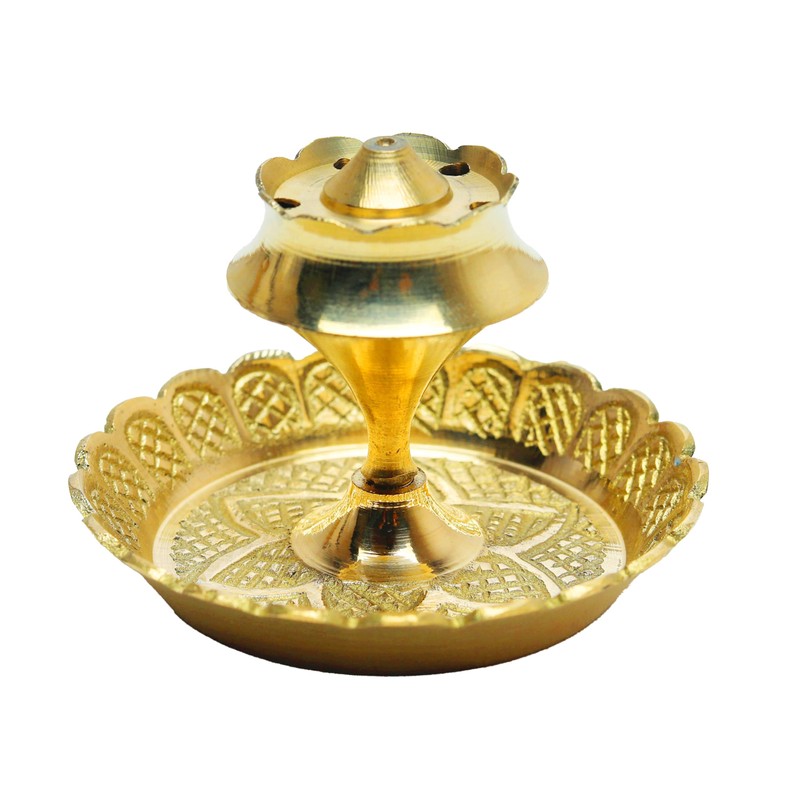 Brass Incense Holder Lotus Stick Incense Burner and Cone Incense