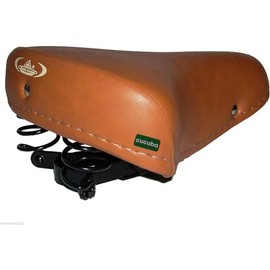 CUCUBA Montegrappa Comfort Saddle with Springs and Polyurethane Padding Memory Foam Shock Resistant Ideal for Graziella Bicycle - Vintage - Holland - City Bike Unisex