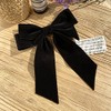 Velvet Hair Bow Clips for Women Girls Black Bows Hair