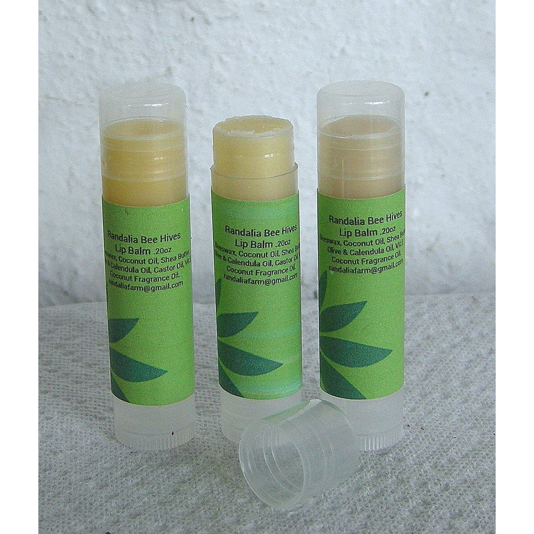 Hand Crafted Beeswax Coconut Lip Balm 3/5