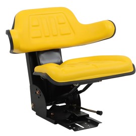Yellow Adjustable Tractor Suspension Seat Replacement for Tractor 5200 5210 5300 5310 5510 Equipped Integrated Armrest