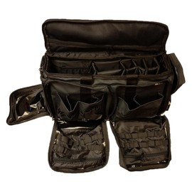 LINE2design EMS Oxygen Bag - Portable Deluxe O2 Supplies Bag with Shoulder Strap - Paramedic Medical Ambulance Gear Bag - Black