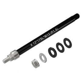 NICEDACK Quick Axle Adapter M12 x 1.5-172-178 mm for Bicycle Trailer Coupling, Adjustable Shaft Length