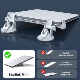 Linkoostar for Starlink Mini Mount for Dashboard, for Starlink Mini Car Suction Cup Mount for Dashboard & Windshield Suitable for Most Vehicles and Ensure Stable Satelllite Signal