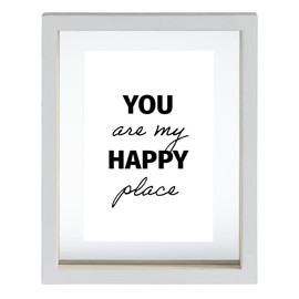 Hama Double Glass Picture Frame 10 x 15 cm (Floating Picture, Eye-catching for Photos, Flowers, Feathers, etc., Modern, Minimalist Design, Photo Frame with 2 Glass Panes) White, White