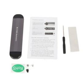 M.2 SSD Enclosure Type C USB Dual Interfaces Aluminum Alloy Easy Install SATA SSD Enclosure Adapter Grey