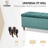 TCHOSUZ 6 inch / 16cm Wooden Furniture Legs with Casters