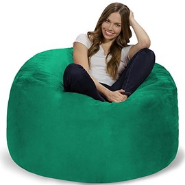 Chill Sack Bean Bag Chair Cover, 4-feet, Microsuede - Tide Pool