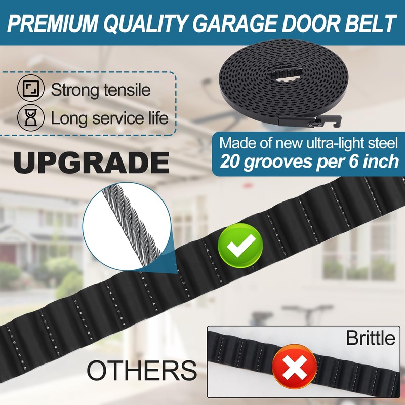 41A5250 Drive Belt, 41AB050-2 for 7ft High Garage Door, 237''