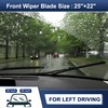 X AUTOHAUX 1 Pair 25"+22" Front Windshield Wiper Blade for