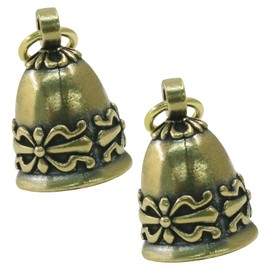 Hordion 2 Pcs Copper Bell for Dog Collar, 0.7 inch Small Cat Bells Vintage Brass Hanging Bells, Pet Anti-Lost Pendant Tags Accessories for Kitten Puppy