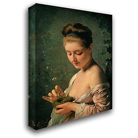 Laragazza Col Nido 20x24 Gallery Wrapped Stretched Canvas Art by Charles Chaplin