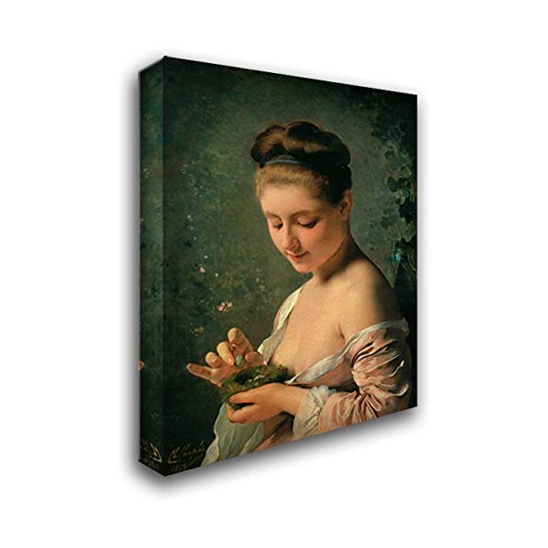 Laragazza Col Nido 20x24 Gallery Wrapped Stretched Canvas Art by