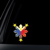 World Design Philippine Flag Sun Car Decal/Stickers