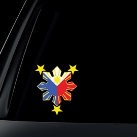 World Design Philippine Flag Sun Car Decal/Stickers