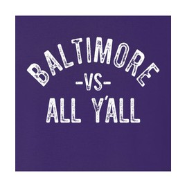 XX-Large Purple Mens Baltimore Versus All Y'all Maryland Pride Sweatshirt Crewneck
