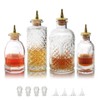 Bitters Bottle for Cocktails - Glass Bitters Bottle with Stainless