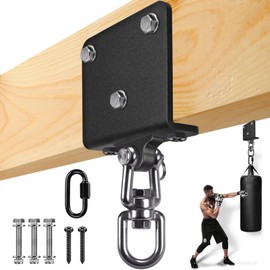 Punching Bag Hanger for Heavy Bag 1000 LB Capacity Beam Mount Hardware 360° Rotation Boxing Bag Ceiling Mount I-Beam Heavy Bag Hanger with Carabiner