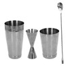 Boston Cocktail Shaker Set Multifunctional 304 Stainless Steel Vintage Print