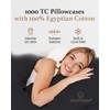 1000 TC Dark Gray Standard Pillowcases Set of 2 100%
