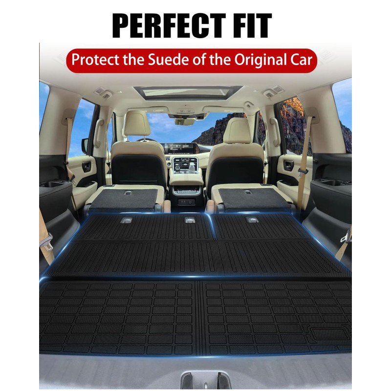 YEBOOCA Cargo Liner Compatible with 2025 Armada/Infiniti QX80 7/8 Seats