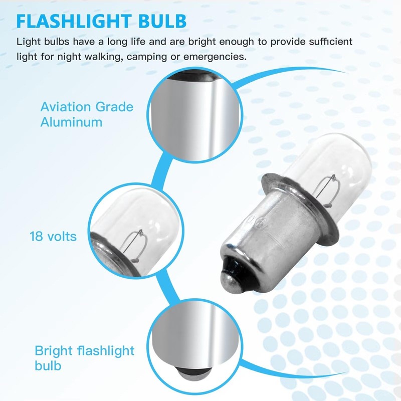 XSPANDER 325 Lumens Bright Flashlight Replacement Xenon Bulb Fit for