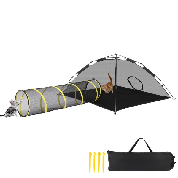 Unbranded Outdoor Portable Pet Cat Playpen Folding Play Tent Tunnel