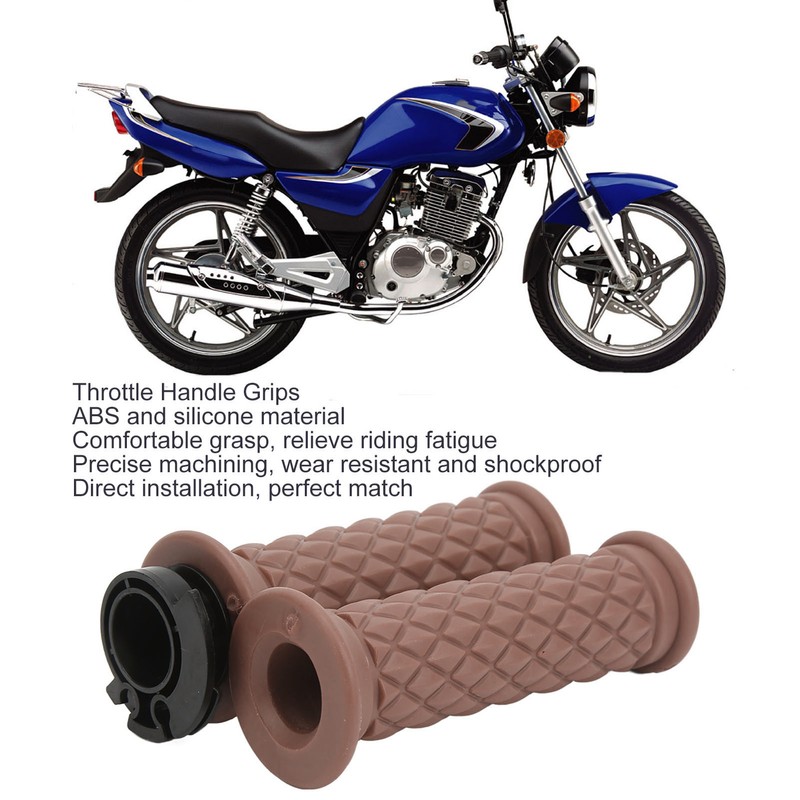 1 Pair 22mm Throttle Handle Grips Universal Comfortable Grasp Fit
