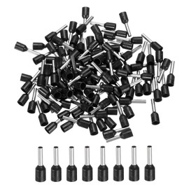 MECCANIXITY 250 Pcs Insulated Ferrule Electrical Wire Connectors Wire Terminals Wire Crimp Connector Kit 14 AWG for Electrical Projects Industrial Chemical Industry, Black