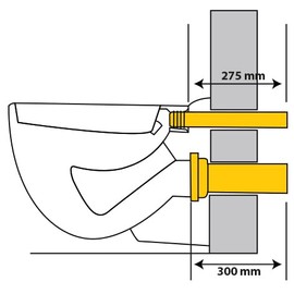 Extension Kit Connection Fitting for Wall Toilet DN 90