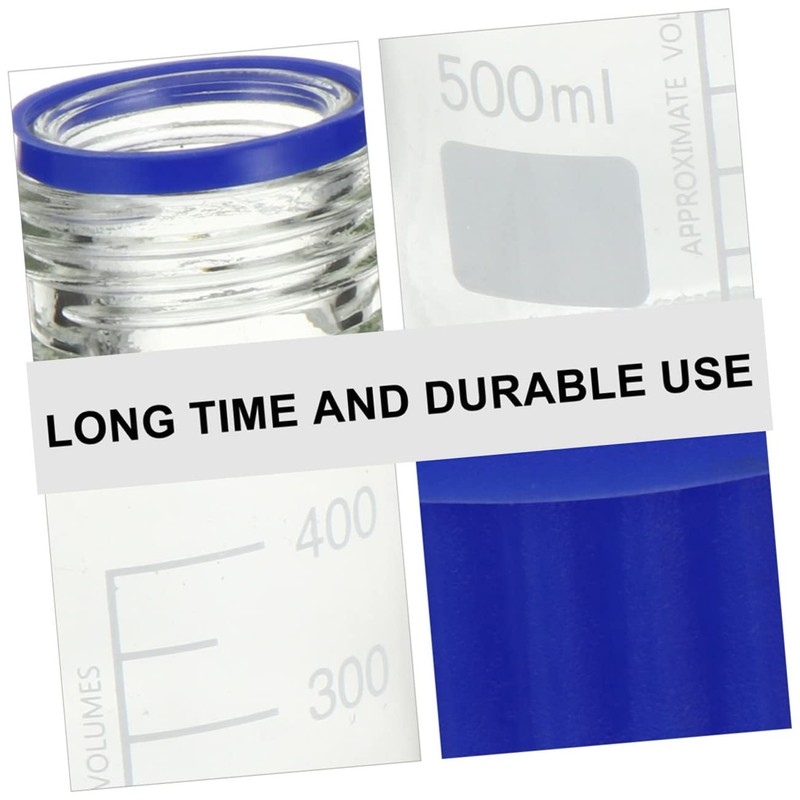 KICHOUSE 2pcs Reagent Bottle Laboratory Chemical Container with Calibration Solid
