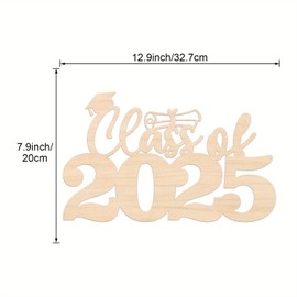 Wooden Class of 2025 Sign Graduation Decorations,2025 Senior Sign,Senior Night Rustic Wooden Table Centerpiece Class of 2025 Celebrations