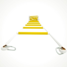 Essential Fire Rescue Ladder Two Story - 16 ft Rust Resistant Safety Rope Ladders - Fast to Deploy & Easy to Use & Store - Compact Emergency Rope ladders - Evacuation Ladder from Second Story Bedroom