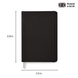 Pukka Pad, Carpe Diem Soft Cover Journal - College Ruled Notebook - 8.38 x 5.25 Inches, Black