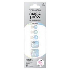 Dashing Diva Magic Press Magnetic Pedi Set Blue Pulse, 1 set, Emerald / 데싱디바 매직프레스 자석 페디 세트 블루 펄스, 1세트, 에메랄드
