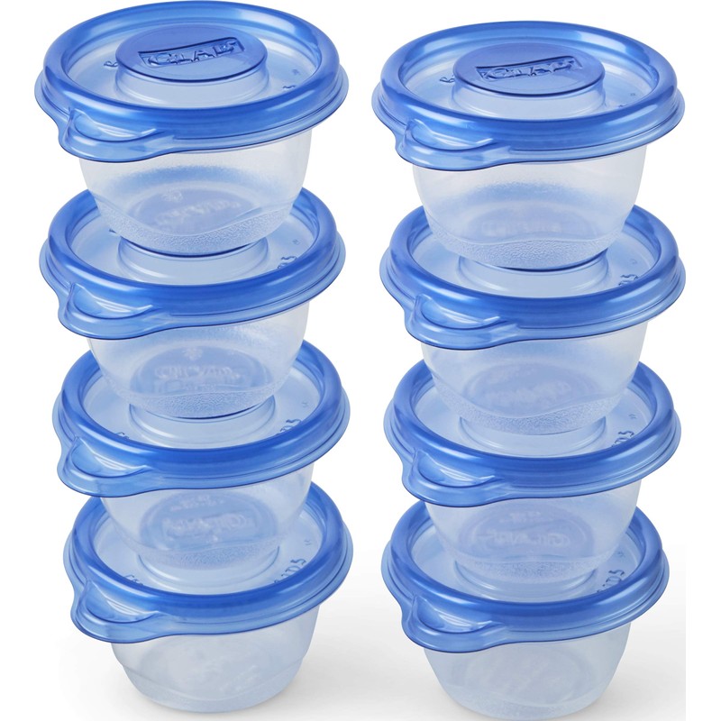 Glad Food Storage Containers, Mini Round (4 Oz) | Small