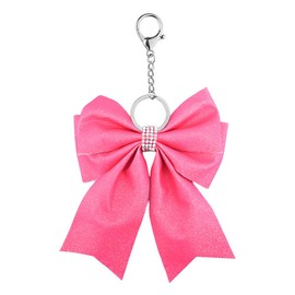 Pink Cheer Bow Keychain for Car Keys Cheer Bow Keyring for Girls Women Bag Accessories Charm for Cheerleading Gifts for Girls Bag Charms for Womens Handbags Cheer Charms for Cheerleader Accessories