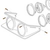 1968-1982 Corvette Headlight Bezel 8 Piece Screw Kit