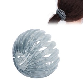 Bird Nest Shaped Hair Clips, Women Girls Hair Claw Clamps Elegant Expandable Bun Ponytail Holder Hair Accessories Hair Styling Tool for All Hair Styles and Textures (Jelly Ash)