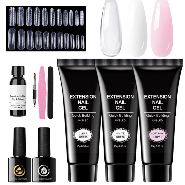 Gel Nail Extensions Kit | Builder Extension Kit for Beginners,Adjustable