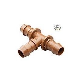Rain Bird BT50/4PK Drip Irrigation 1/2" Barbed Tee Fitting, 4-Pack x 2