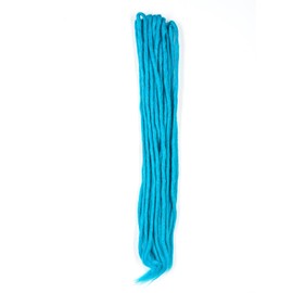 DreadLab - Double Ended Synthetic Dreadlocks (Pack of 10) Crochet Extensions (Blue Crochet)