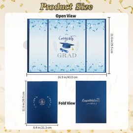 Graduation Guest Book 2025 Blue Graduation Decorations Class of 2025 Graduation Sign in Book to Sign Signature Board Grad Decor Party Supplies High School College Graduation Gifts for Her Him Women