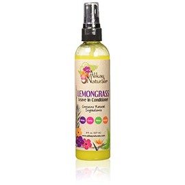 Alikay Naturals Lemongrass Leave In Conditioner Natural Silk Amino Acid, Aloe Vera Juice, Lemongrass Oil 8 Ounce