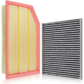 Engine Cabin Air Filters Compatible with 18-25 Jeep Wrangler JL 2.0L 3.6L, 20-25 Gladiator 3.6L, Replace 68301863AA 68257030AA CF12450 WA10841 C21423 AF5277 CAF10022P Engine Cabin Air Filtration