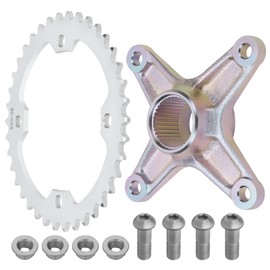 JAVIK Rear Axle Sprocket & Mount Hub Collar Holder Kit Compatible with Yamaha 2004-2013 YFZ450 2006-2024 Raptor 700 OEM# 1S3-25386-00-00 5TG-25386-00-00 5TG-25438-10-00 5TG-25438-00-00 1PE-F5386-00-00