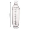 FEOOWV 2 Pcs Plastic Cocktail Shaker,Drink Mixer Hand Shaker Cup