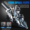 Four Spiral Flute M35 Step Drill Bit Set 1/8"-1"(9 Sizes),