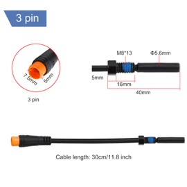 Ebike Brake Sensor,Magnetic Brake Sensor For Ebike Cut Off Power Brake 2/3 Pin ,Electric Bicycles Hydraulic Cut Off Power Brake Connector Kits(3 pins)