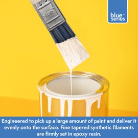 Axus Decor Pro Paint Brush (blue) - 1"/25mm - Painting Brushes, For All Paints, Synthetic Filaments, Beavertail Handles, Rust-resistant Stainless Steel, Compatible With Brushmate Vapour Boxes